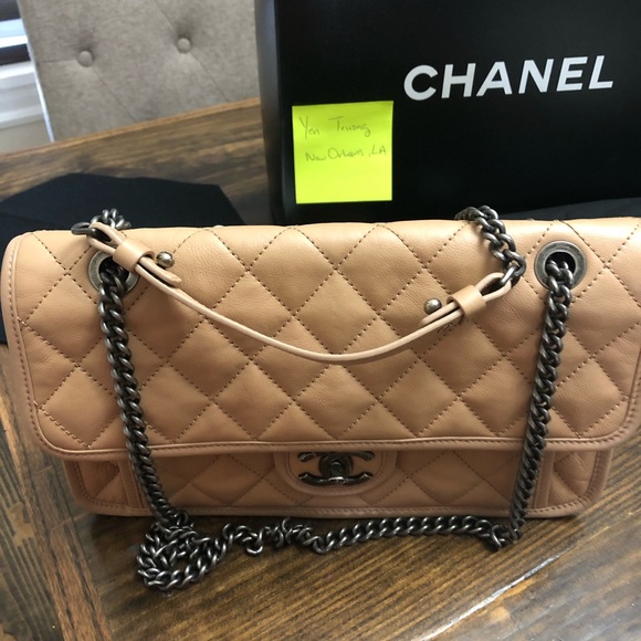 Chanel French Rivera tan/beige medium purse - Picture 10 of 11